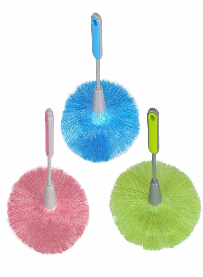 LIRABS 3 Pieces Pack Fluffy Microfiber Kitchen Duster Laptop Keyboard Brush Computer Screen Cleaner Tool, Multicolor - Image 2
